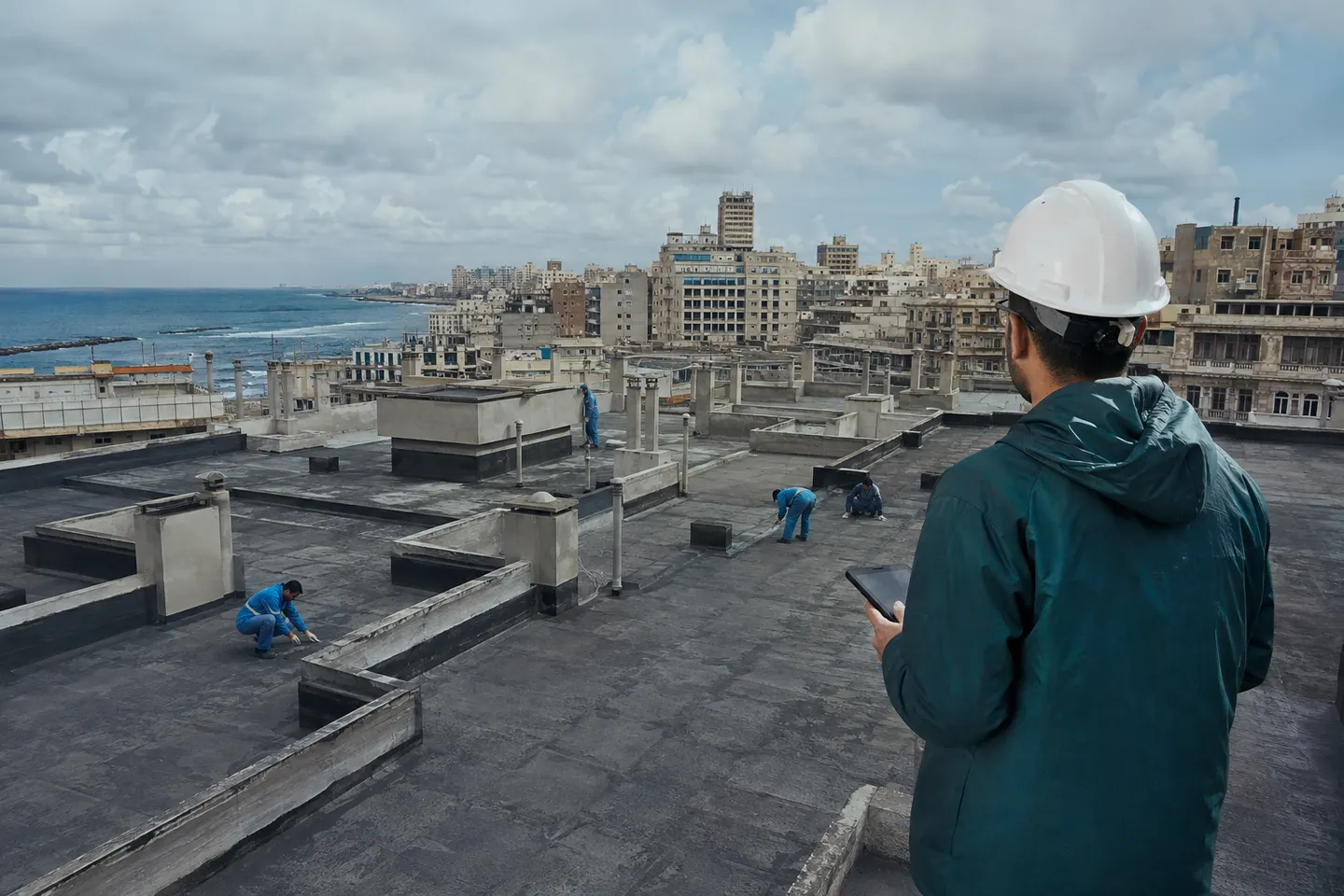 عزل أسطح العمارات والفلل والشركات في الإسكندرية